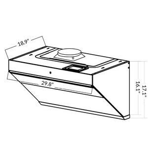 Sakura R-7261 30" Wave Control Range Hood: Effortless Cooking with a Wave