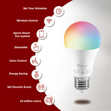 Load image into Gallery viewer, APone Smart Light Bulb RGB A19 E27 8W (4 Pack)
