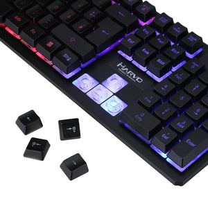 Marvo K616A Rainbow backlight 104 keys USB Membrane Gaming Keyboard