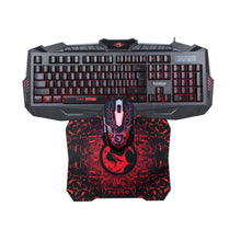 Load image into Gallery viewer, Marvo Multicolor Backlight Gaming Keyboard + Mouse + Mouse Pad Combo
