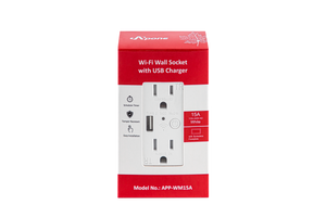 APone Wi-Fi Wallmount Outlet 15A - 1 Port USB