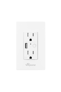 APone Wi-Fi Wallmount Outlet 15A - 1 Port USB